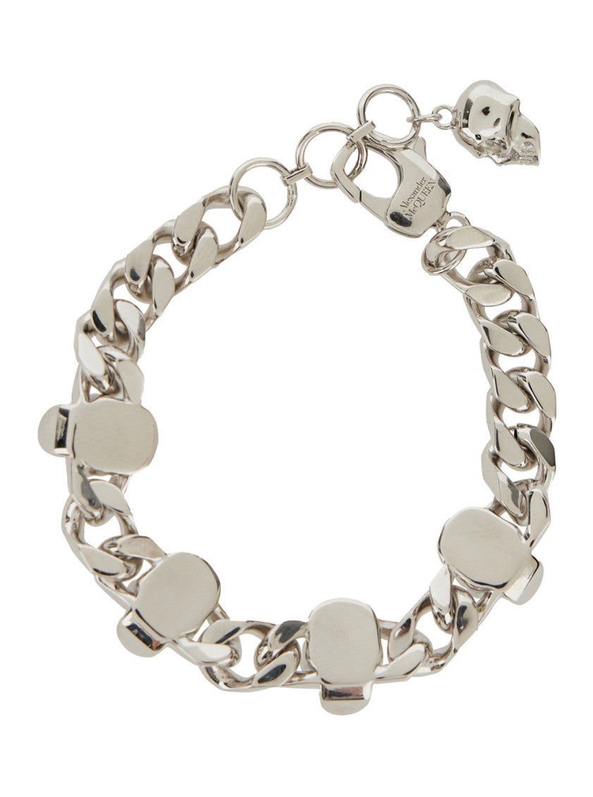 Silver Skull Chain Bracelet 2