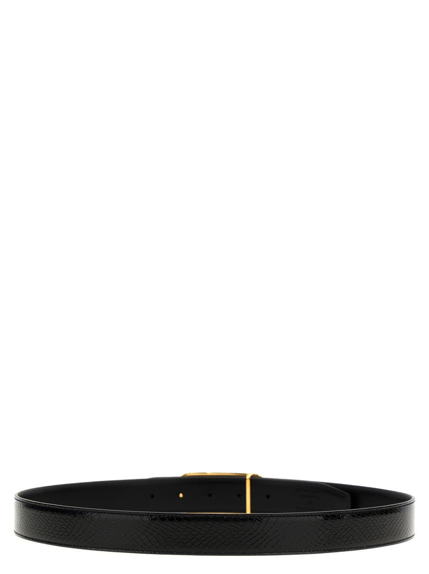 Black Logo reversible belt 3