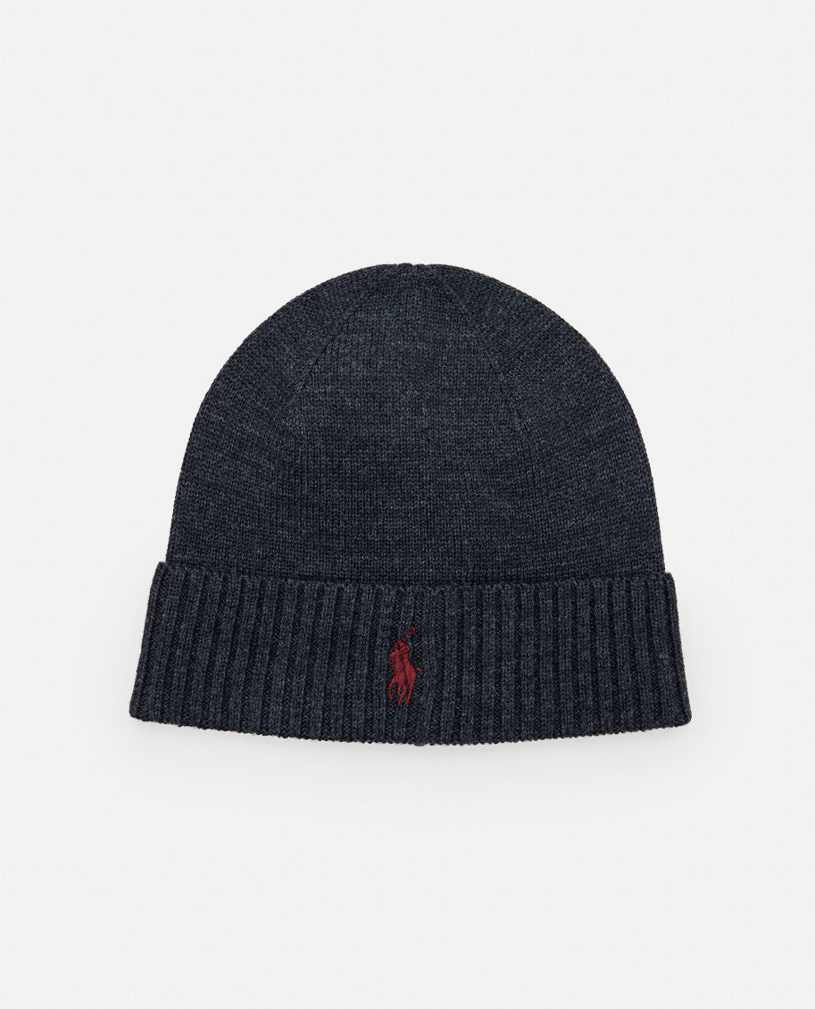 Dark Grey wool Beanie Cap 1