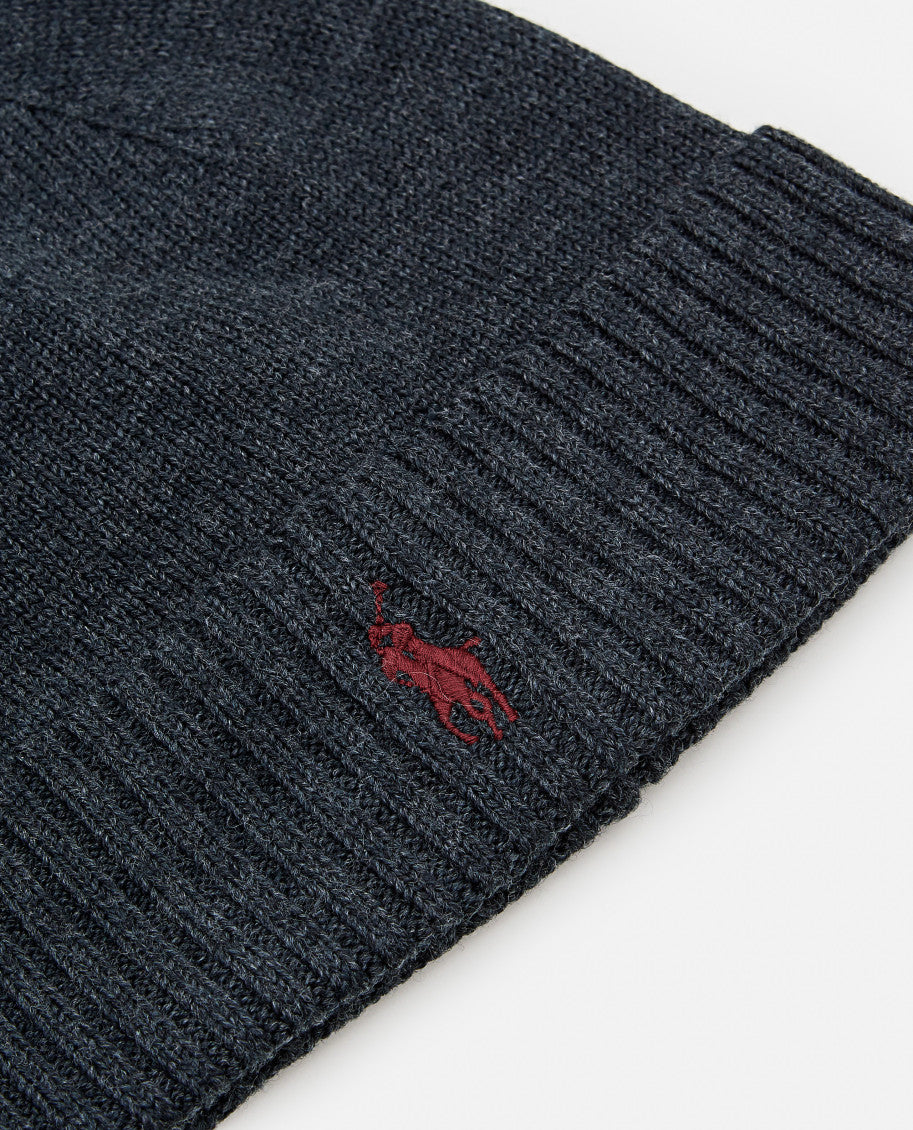 Dark Grey wool Beanie Cap 2