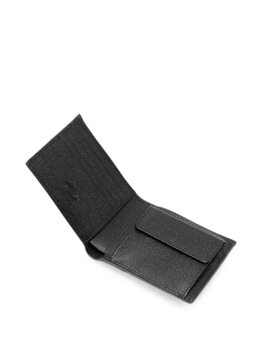 Black Plaque Solid Wallet 3