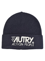 Navy Blue Logo Beanie Cap 1