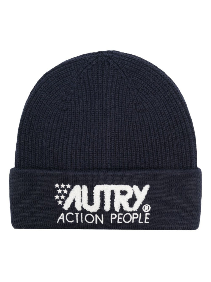 Navy Blue Logo Beanie Cap 2