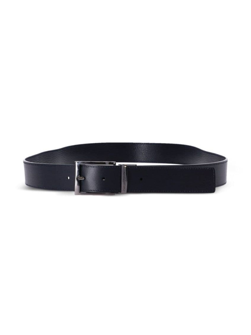 Navy Blue Logo Buckle Reversible Belt 2