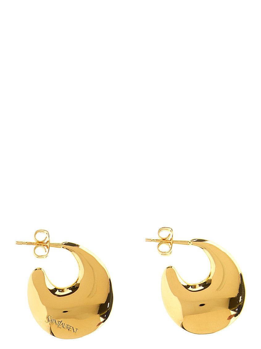 Golden Logo Drop Earrings 1