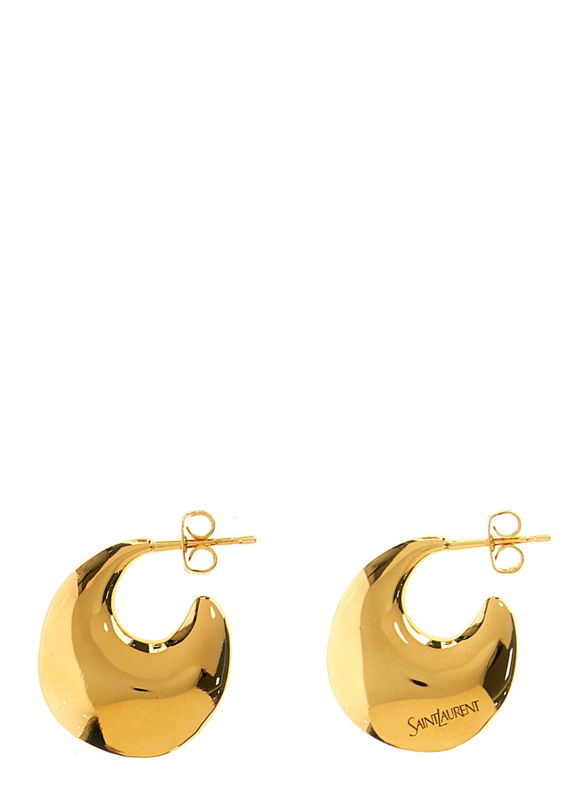 Golden Logo Drop Earrings 2
