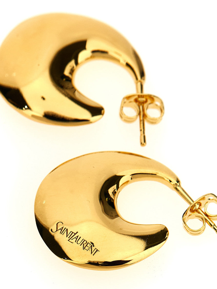 Golden Logo Drop Earrings 3