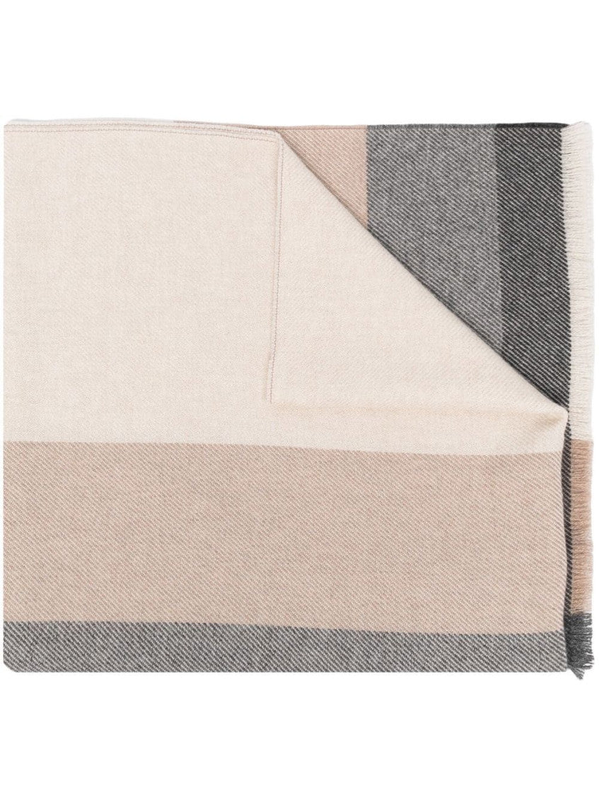 Beige Striped Scarf 1