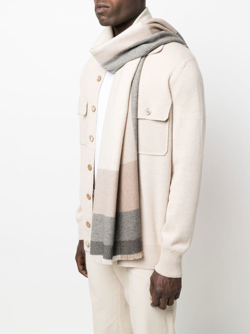 Beige Striped Scarf 3