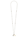 Silver Logo Drop Necklace 1