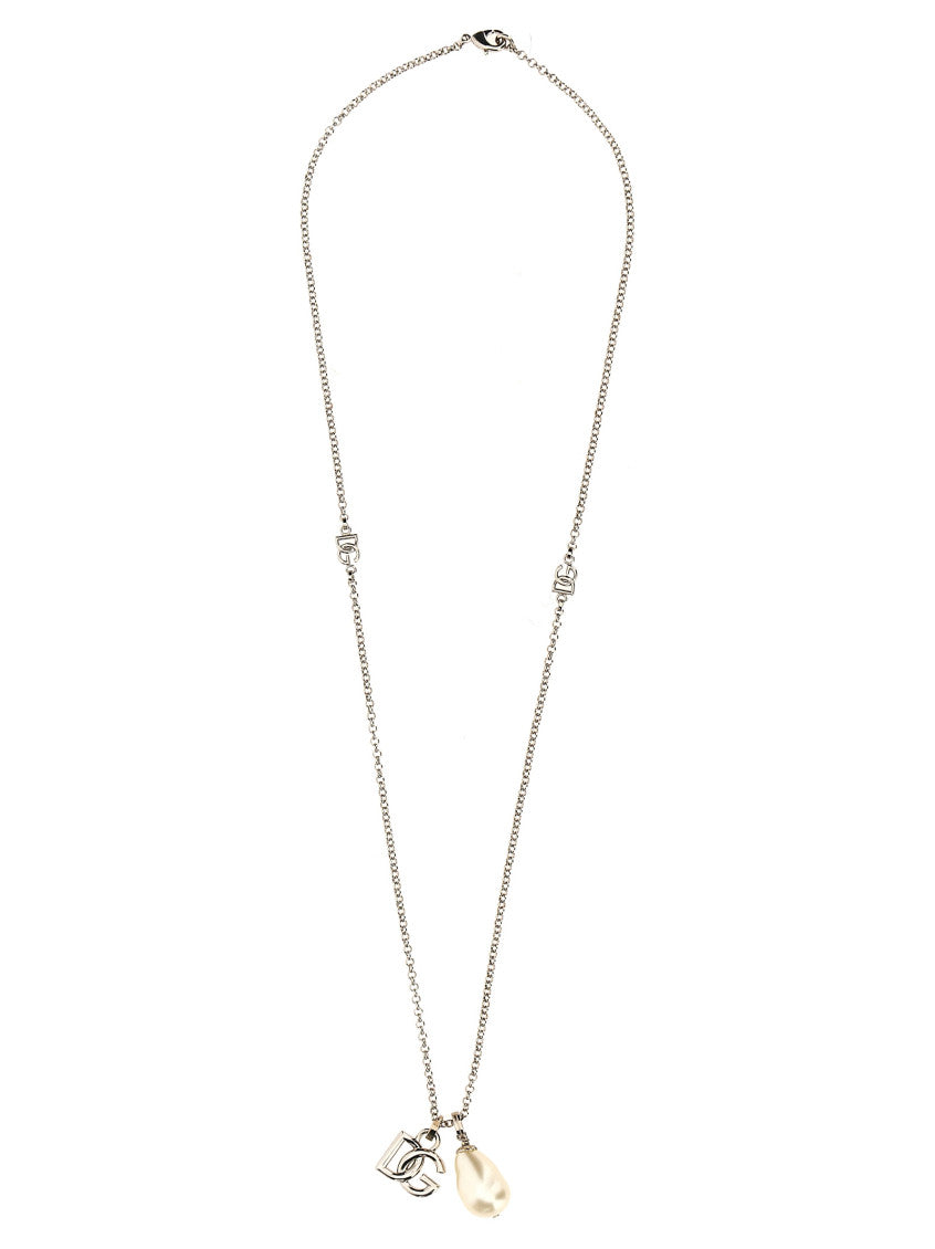 Silver Logo Drop Necklace 2