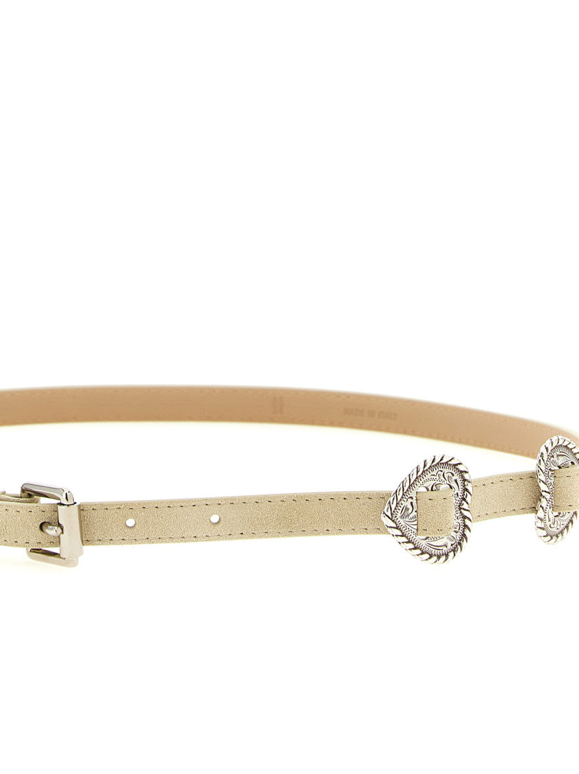 Beige 'Ranchera' Textured Belt 3