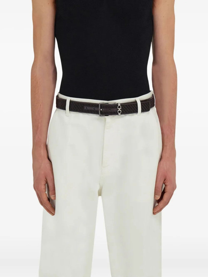 Black Woven Adjustable Belt 2