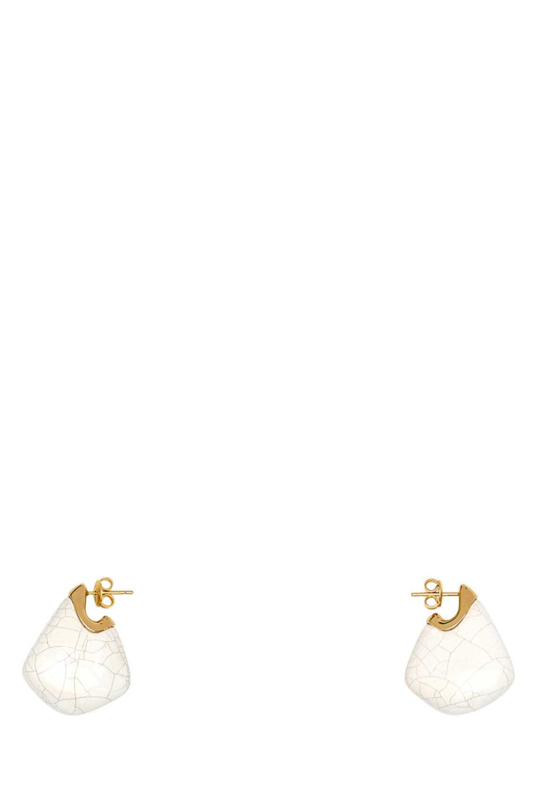 White Small Finn Earrings 1