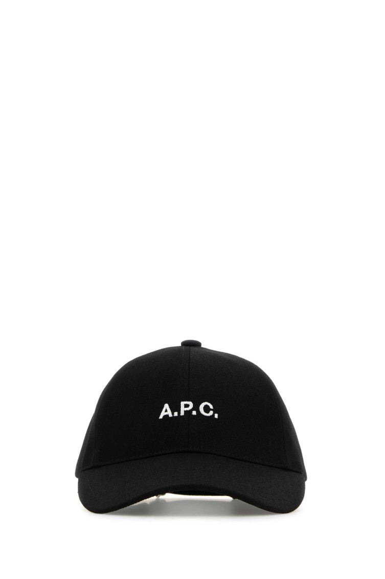 Black stretch cotton Charlie baseball cap  1
