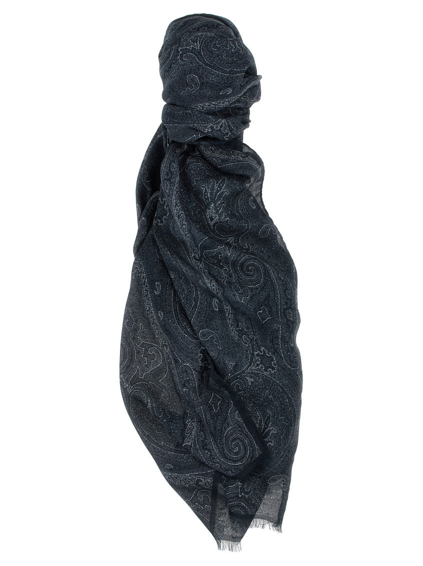 Black 'Paisley' scarf 1