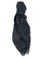 Black 'Paisley' scarf 1