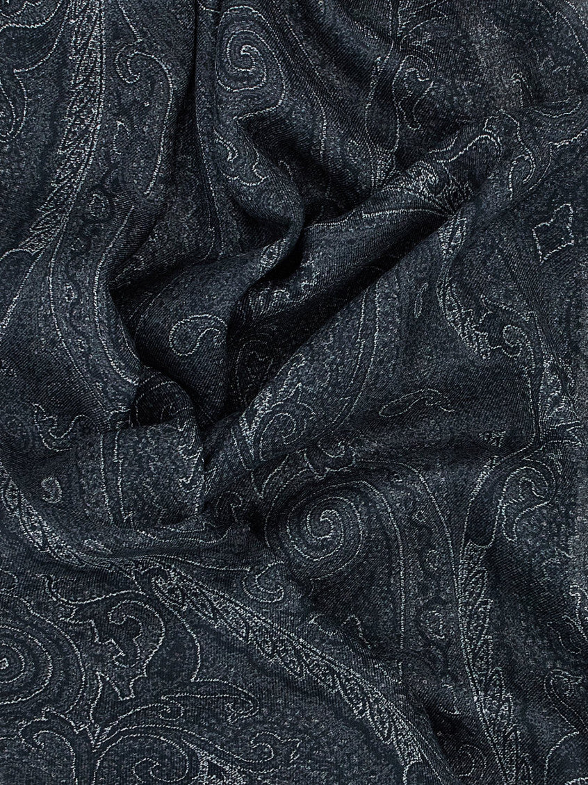 Black 'Paisley' scarf 2