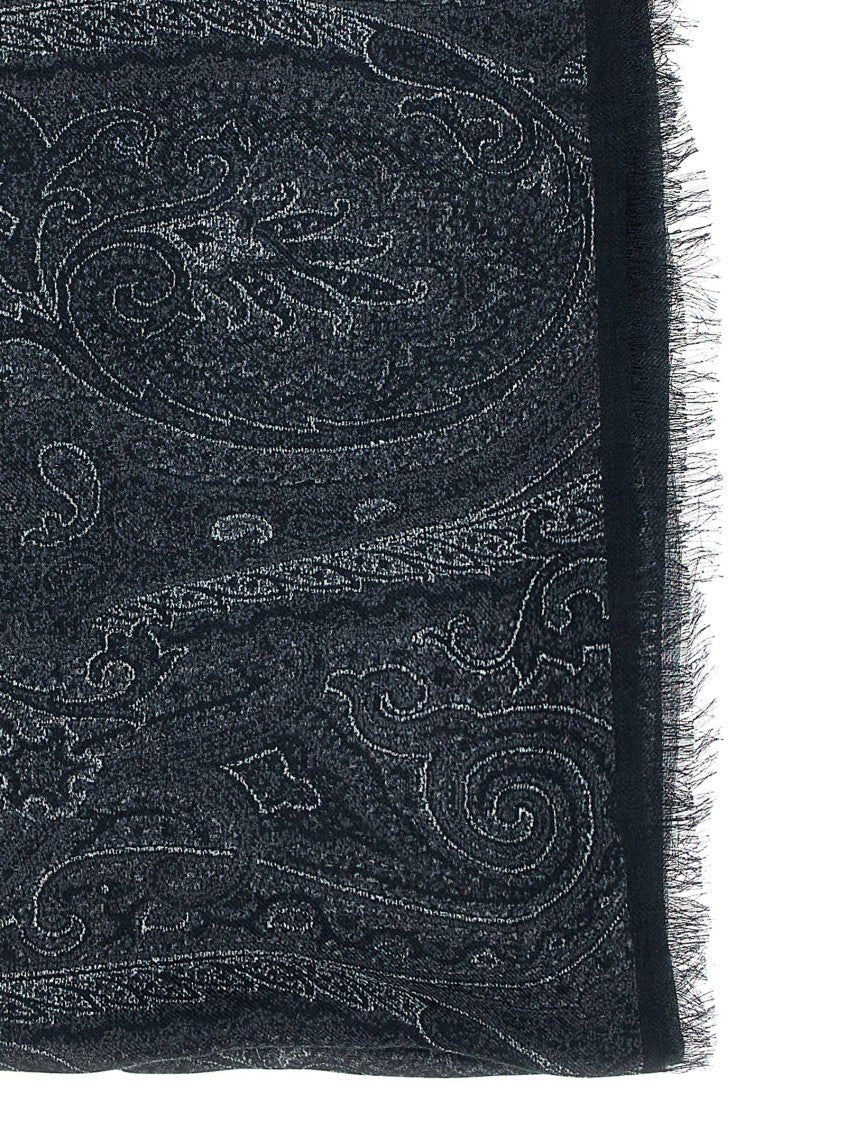 Black 'Paisley' scarf 3