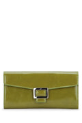 Green Logo Solid Wallet 1