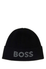 Black Logo Beanie Hat 1