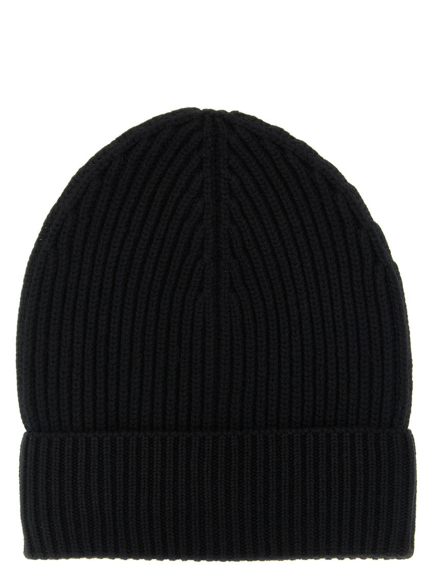 Black Wool Beanie Cap 1