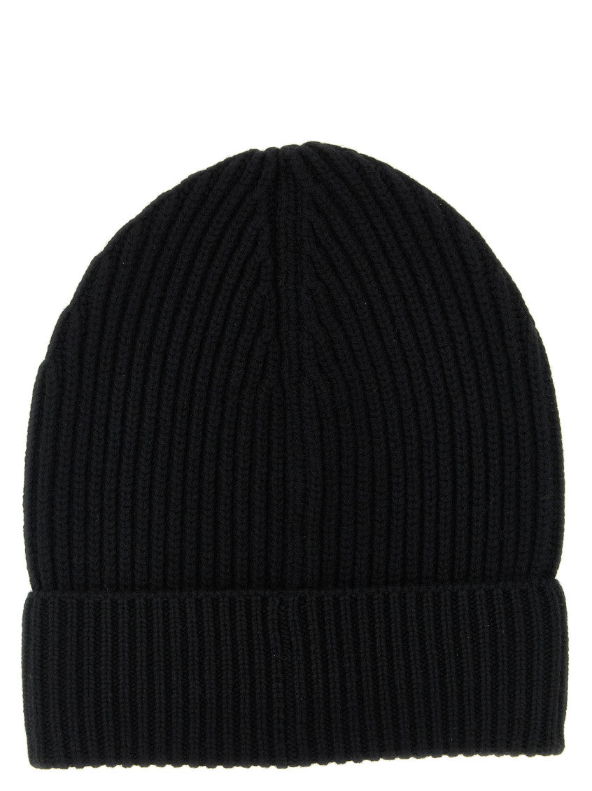 Black Wool Beanie Cap 2