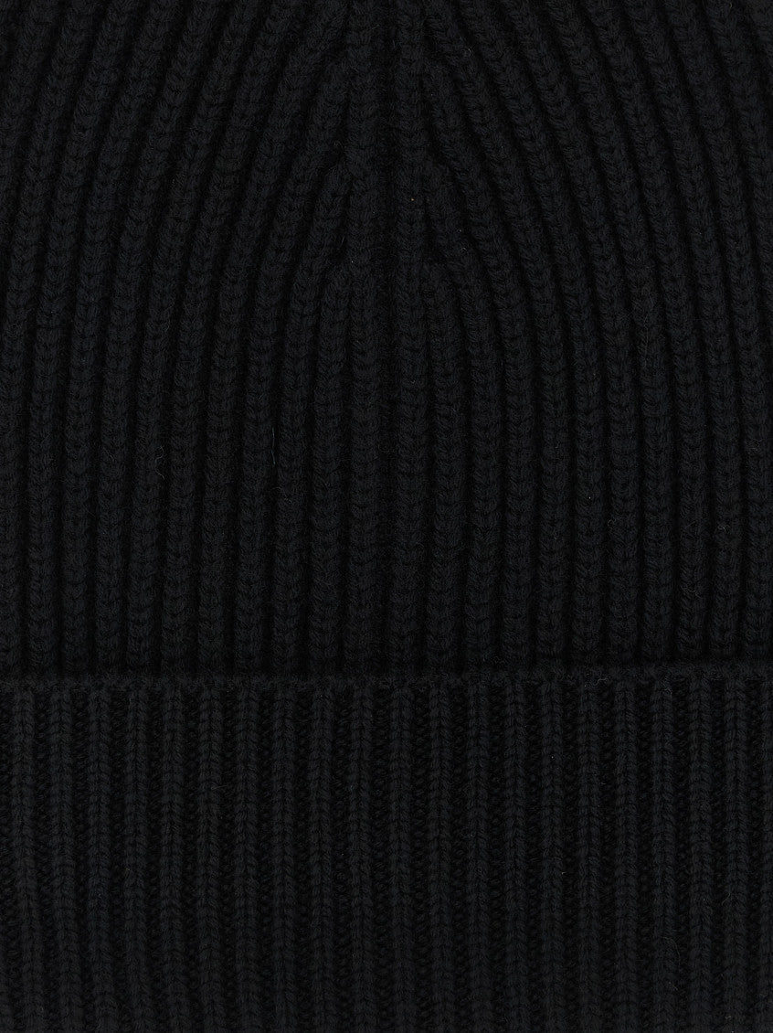 Black Wool Beanie Cap 3