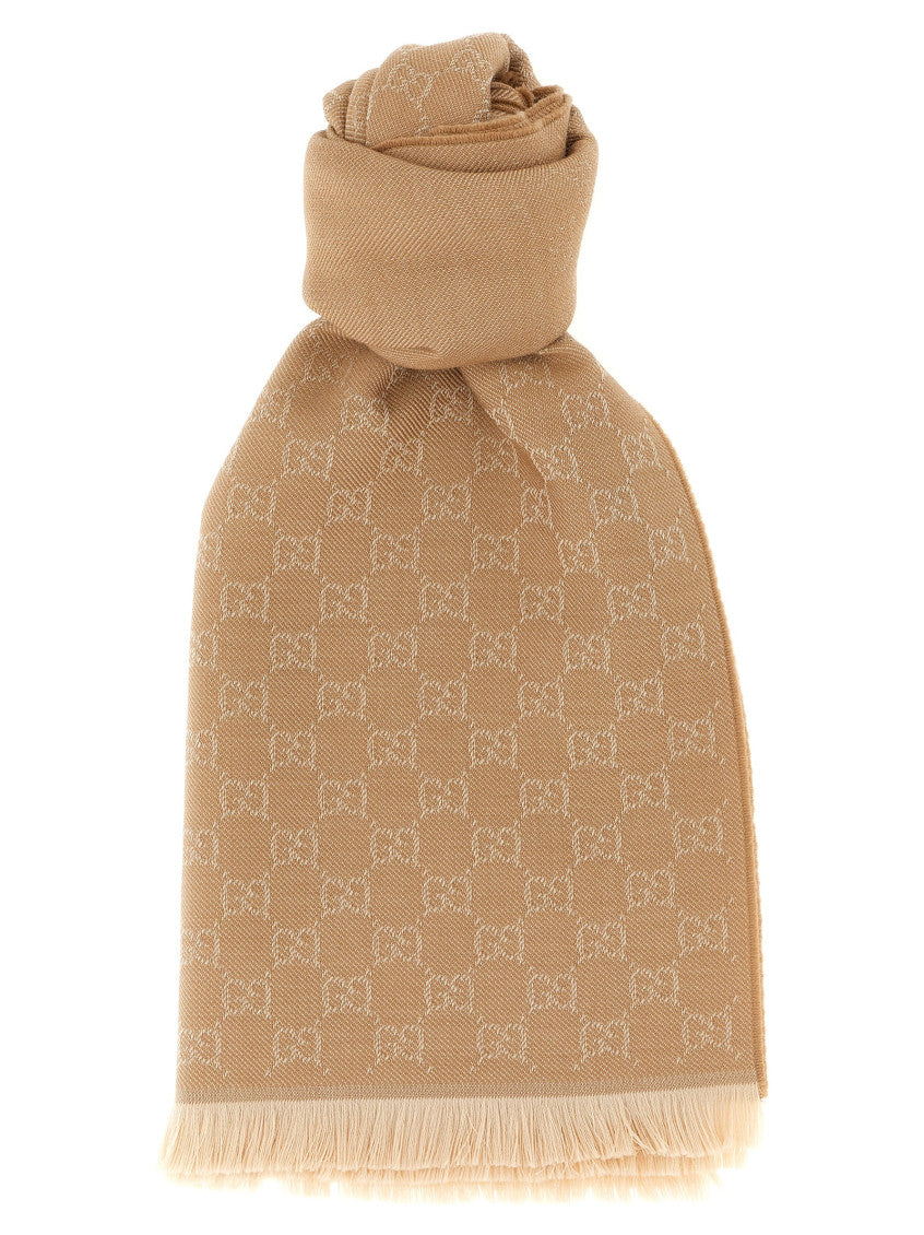Beige GG Logo Scarf 1