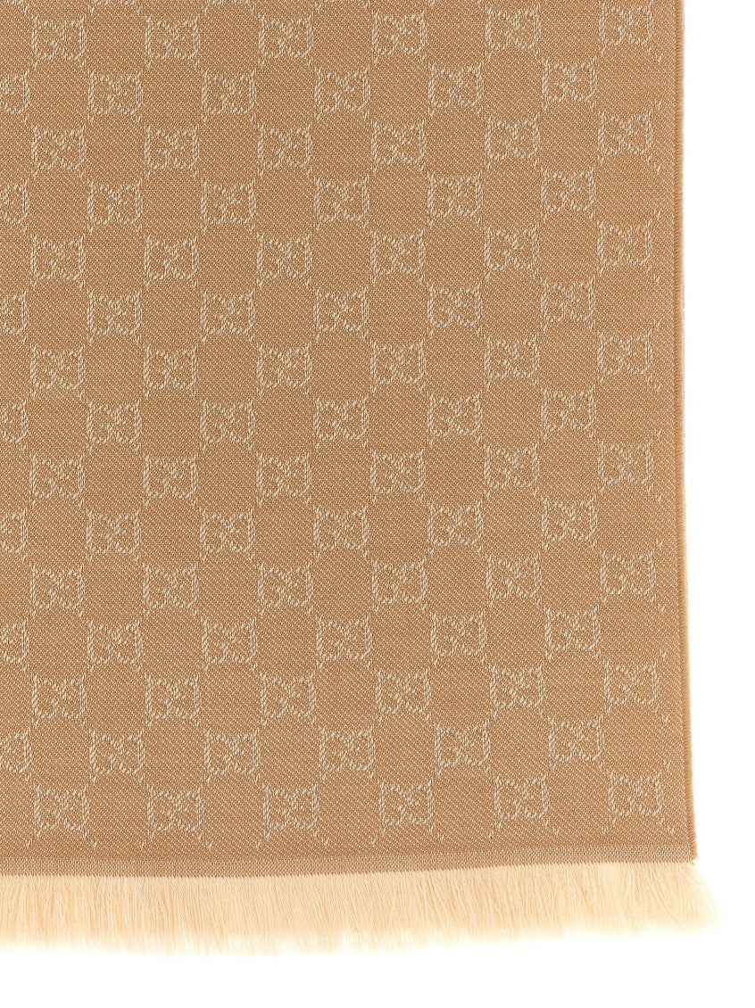 Beige GG Logo Scarf 2