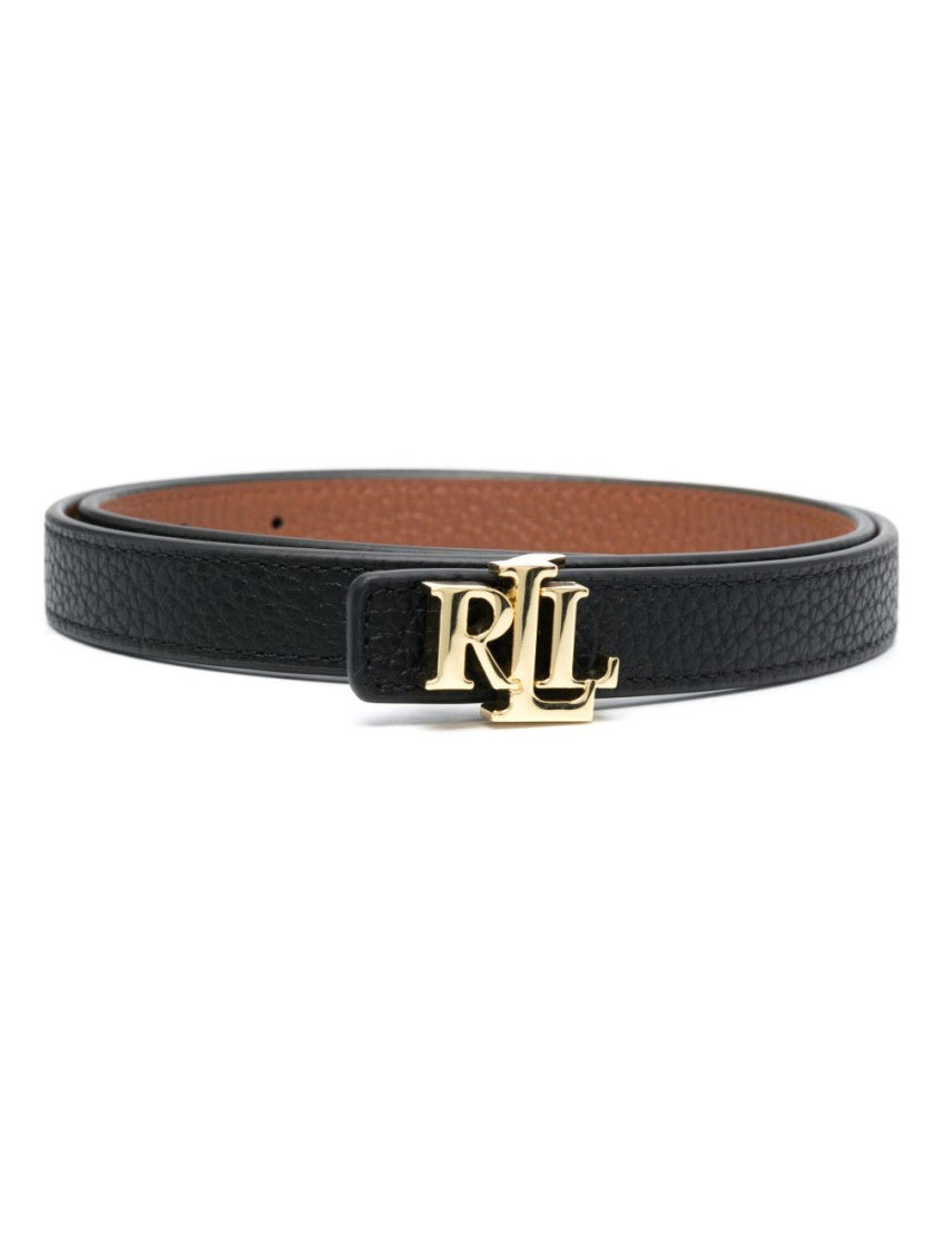 Black Logo Buckle Reversible Belt 1