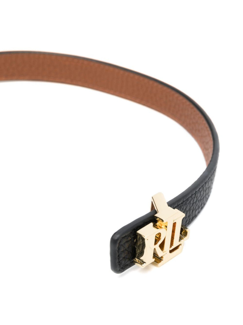 Black Logo Buckle Reversible Belt 2