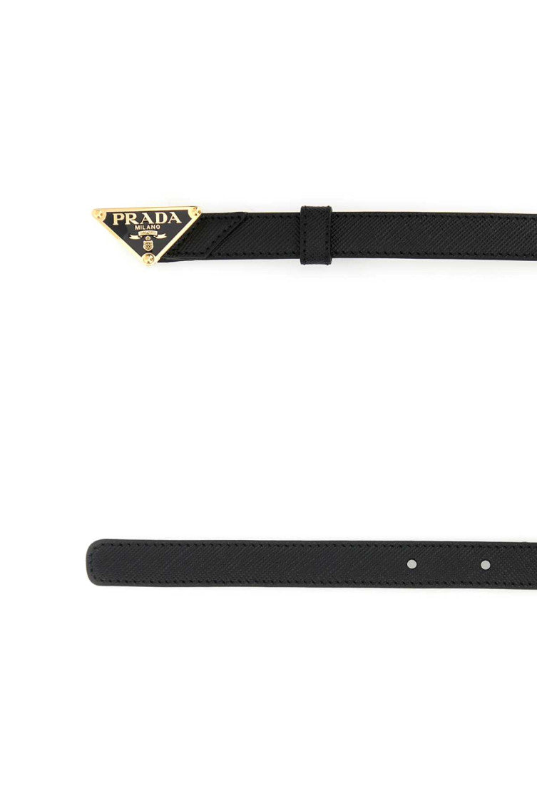Black Logo Buckle Belt 2