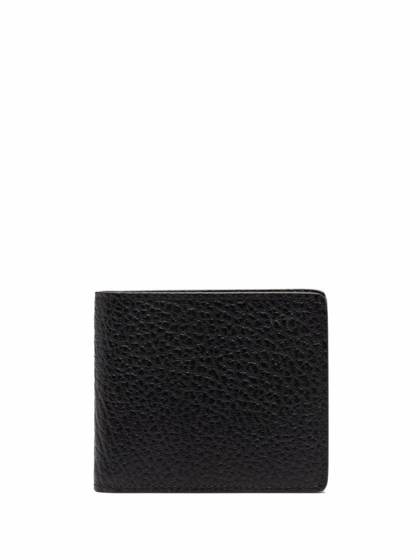 Black Textured Bifold Wallet 1
