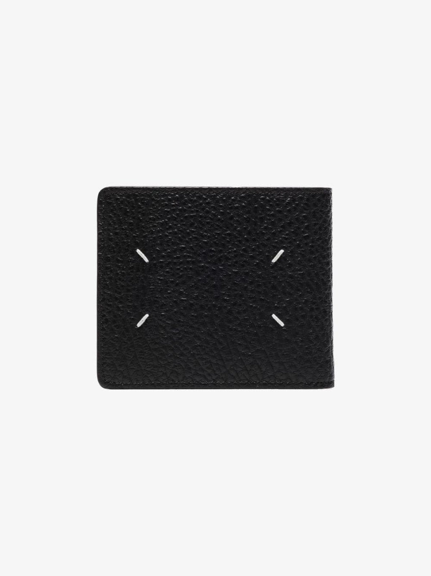Black Textured Bifold Wallet 5
