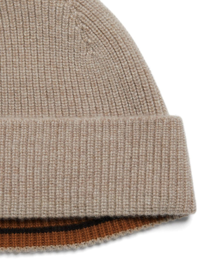 Beige Logo Beanie Hat 3