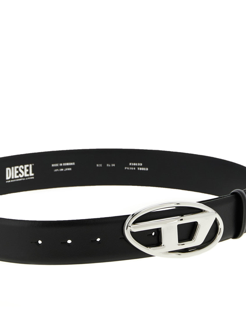 Black Logo Buckle Belt 3