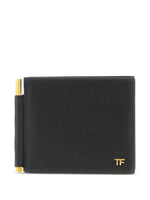 Black Logo Textured Wallet 1