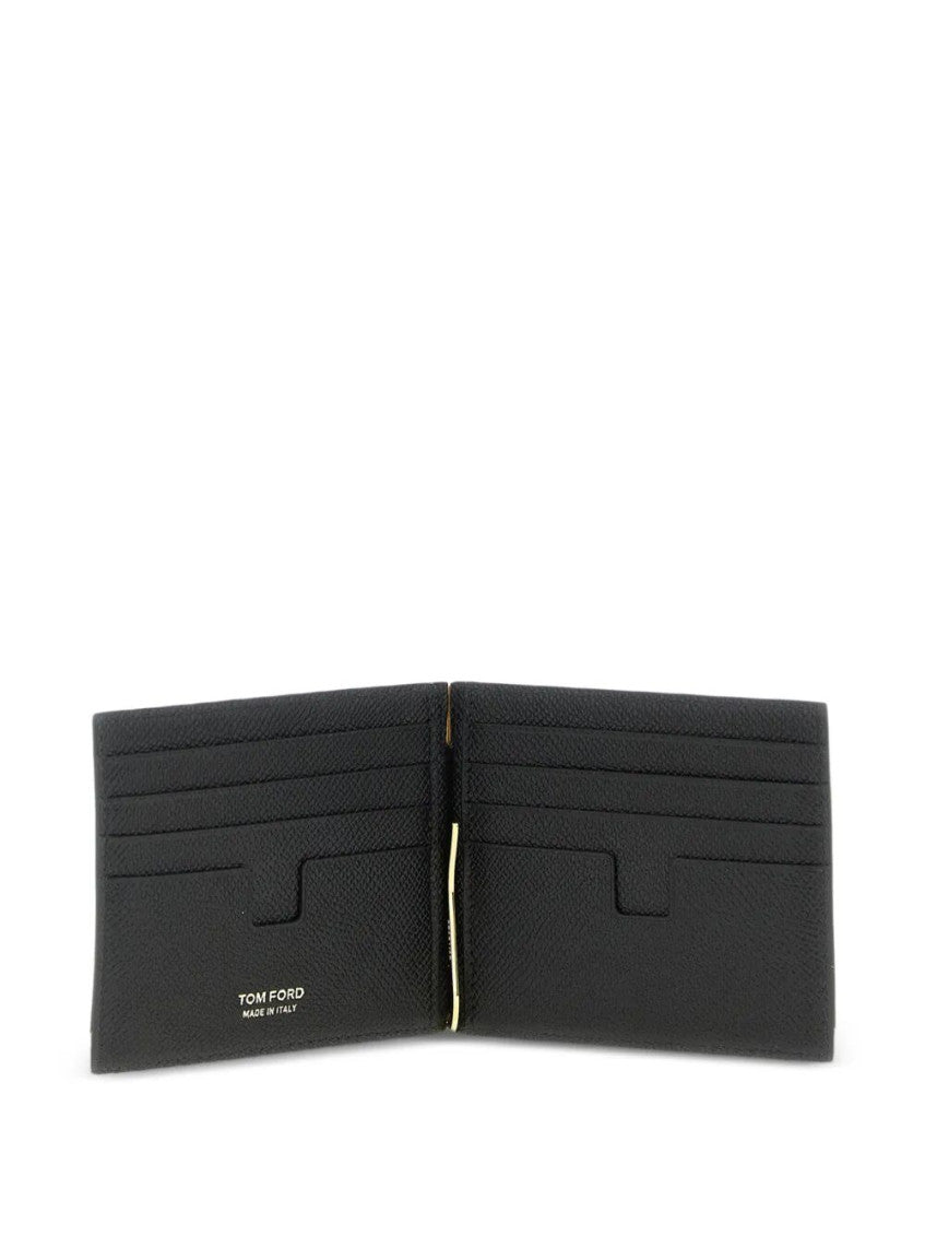 Black Logo Textured Wallet 2