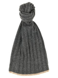 Grey Ribbed scarf 1