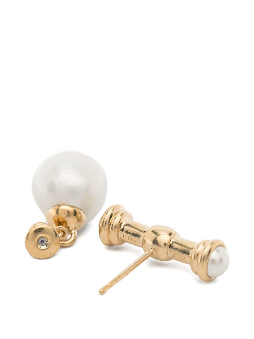 Gold Pearly Drop Earrings 2