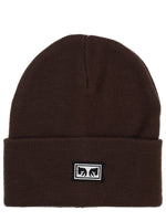 Dark Brown Logo Knitted Beanie Hat 1