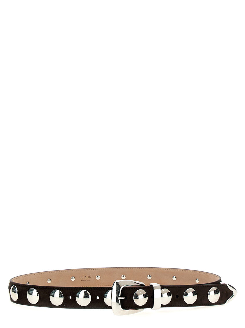 Brown Studded Buckle Belt 1