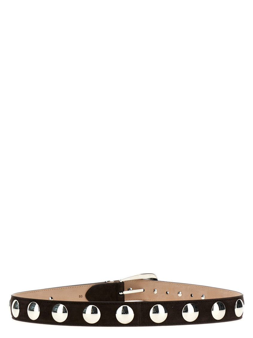 Brown Studded Buckle Belt 2