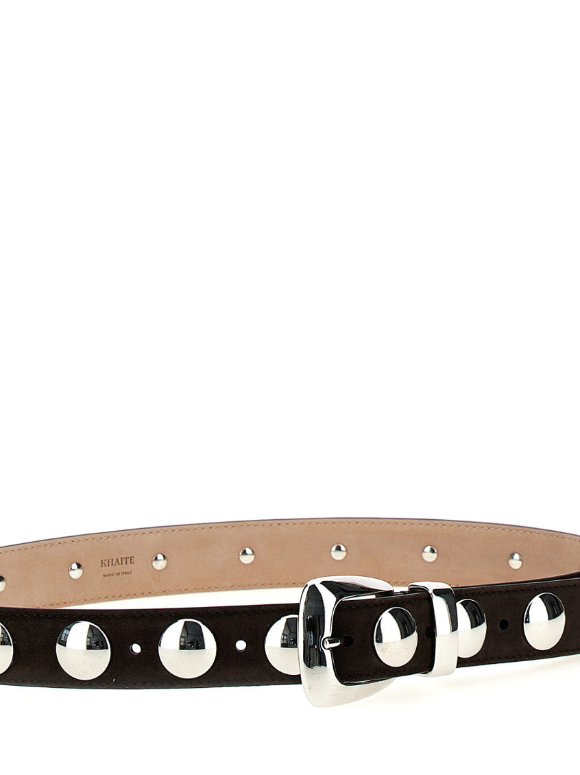 Brown Studded Buckle Belt 3