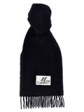 Navy Blue Logo Patch Scarf 1