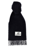 Navy Blue Logo Patch Scarf 1