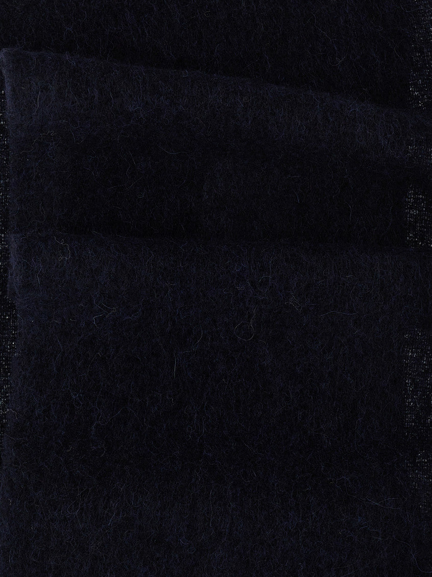 Navy Blue Logo Patch Scarf 3