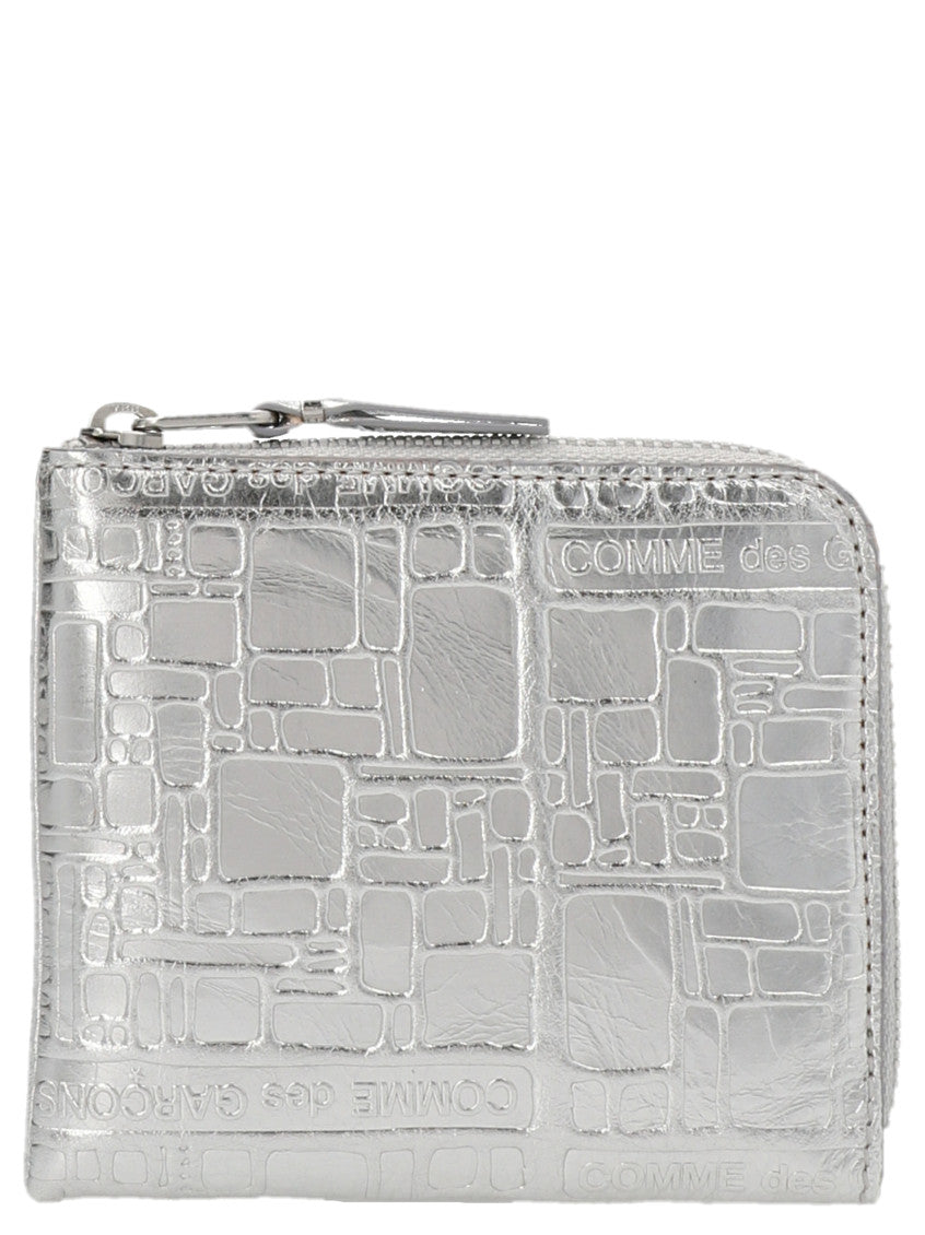 Silver 'Embossed Logotype' wallet 1