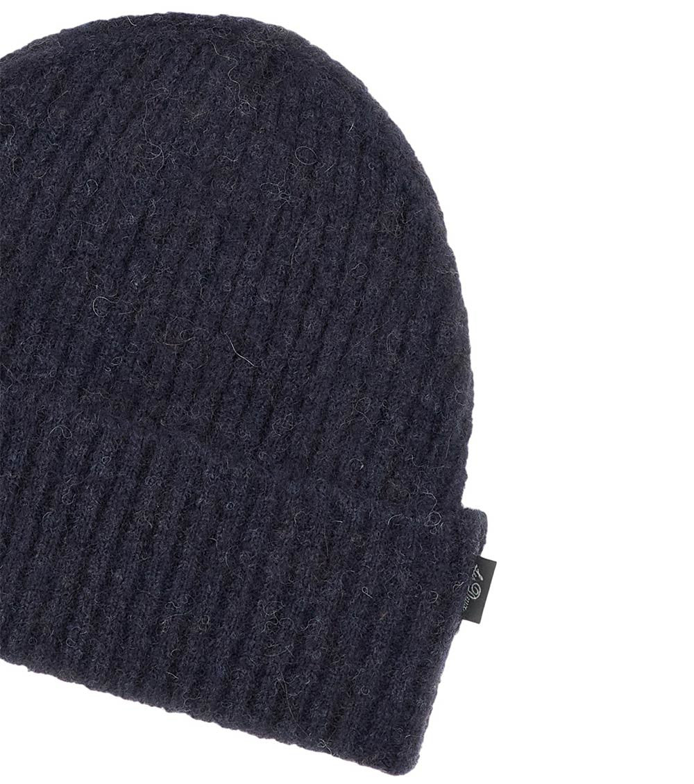 Dark Blue Knitted Beanie Cap 2